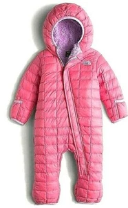 Little Girls Infant The North Face Pink Snowsuits Thermo Bunting Hooded Wear One - Picture 1 of 2