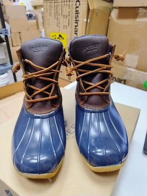 Женские водонепроницаемые резиновые сапоги Sperry желтовато-коричневые темно-синие STS91175 размер 10,0 M - Изображение 1 из 4