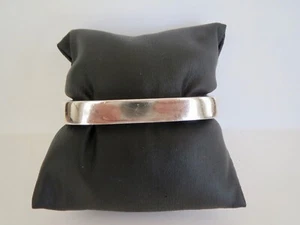 HEAVY Vintage Zina Sterling Silver Modernist Square Hinged Bangle Bracelet 40.3g - Picture 1 of 11