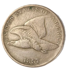1857 Flying Eagle US Early Cent 1C Type Coin - Picture 1 of 2