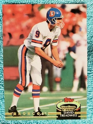 1992 TOPPS STADIUM CLUB DAVID TREADWELL #317 DENVER BRONCOS - Image 1 of 4