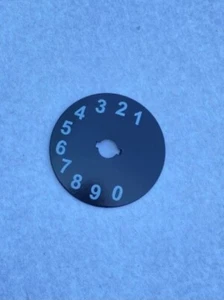 Ziffernscheibe W 48 Ersatzteil Schwarz, Elf.-bein - Afbeelding 1 van 2