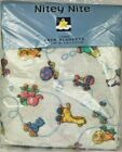 Vintage Nitey Nite Baby Crib 2 Fleece Blankets Giraffe Elephant Bear Toys Lion 