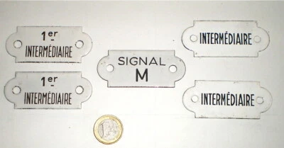 5 PETITES PLAQUES ÉMAILLÉES ANCIENNES SNCF TRAIN CHEMIN DE FER (2) - Photo 1/4