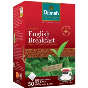 Dilmah English Breakfast Tea 50 Tea Bags free shipping worldwide - Picture 1 of 3