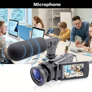 HD 1080p Digital Video Camera YouTube Live Stream Vlogging Recorder Microphone - Picture 1 of 20