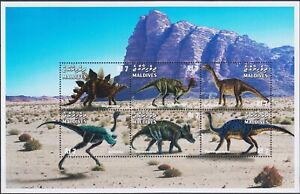 Maldives 1999 Dinosaurs Reptiles Prehistoric Animals Nature sht MNH