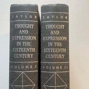 Thought and Expression in the Sixteenth Century -cloth Volumes 1 & 2 Taylor 1959 - Picture 1 of 14