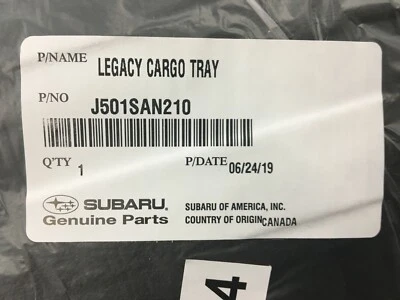 Bandeja de carga trasera para todo clima Subaru Legacy 2020-2025 revestimiento J501SAN210 genuino Foto 1 de 2