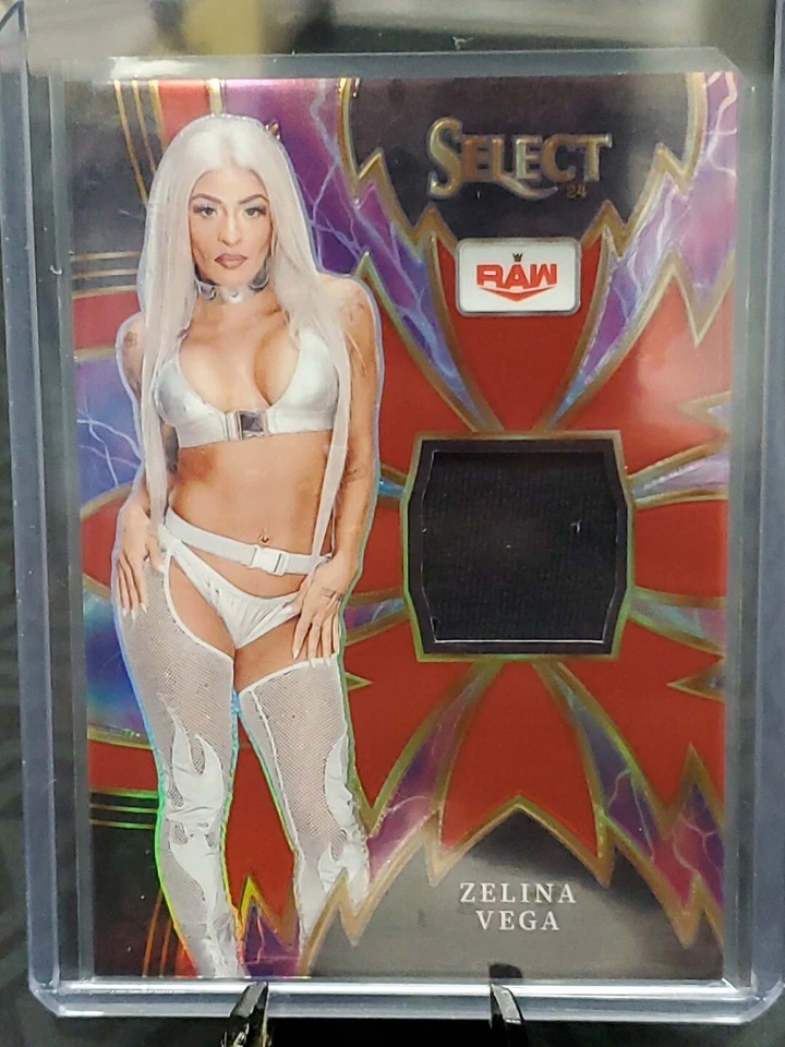2024 Panini Select WWE ZELINA VEGA Sparks Relic Swatch Red #'d 40/99 RAW  - Image 1 of 4