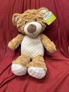 Spark Create Imagine Plush Teddy Bear Cuddle Animal Rattle Crinkle Brown & White - Picture 1 of 3