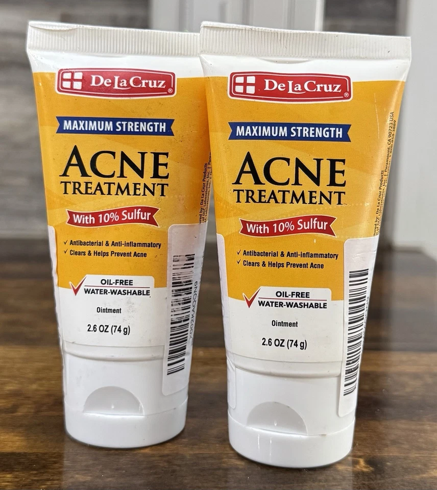 Ungüento de azufre De La Cruz - Tratamiento de acné quístico para rostro y cuerpo 2ct Foto 1 de 1