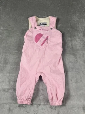Mono con tirantes Columbia rosa para niñas talla 12 meses Foto 1 de 4