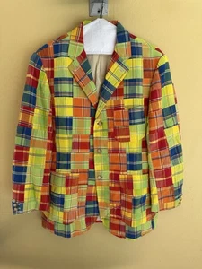 Polo Ralph Lauren Blazer Men's XL 42-44R Vtg Patchwork Madras Hampton Plaid $325 - Picture 1 of 11