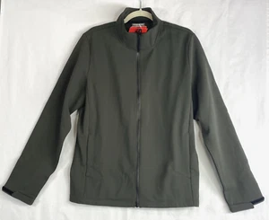 32 Degrees Men's Full Zip Micro Fleece Jacket - Olive Green - Medium - Picture 1 of 9