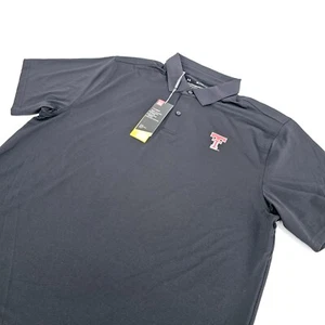 Texas Tech Under Armour UA The Performance Polo Mens X-LARGE XL Black Top NEW - Picture 1 of 9