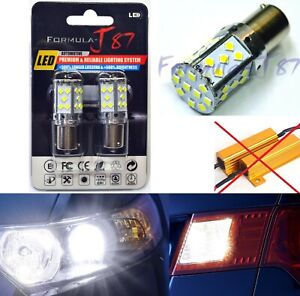 Canbus Error Free LED Light PY21W White 6000K Two Bulbs Front Turn Signal Lamp