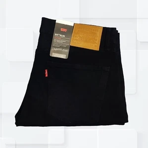 Levis 511 Slim Fit Stretch Jeans Jet Black Comfort Fit Denim trouser pants. - Picture 1 of 5