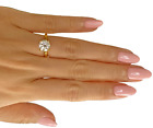 Diamond Ring AGI Certified F VS2 Round 1CT Solitaire Lab created 14K Yellow Gold