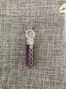 Amethyst/Chakra Steine & Silber Anhänger Metaphysische Energie - Bild 1 von 3