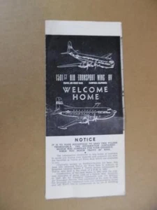 c.1952 Travis Air Force Base Brochure 1501st Air Transport Wing Korean War Era  - Bild 1 von 3
