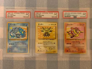 Pokemon Japanese Articuno Zapdos Moltres - ANA All Nippon Airways Promos - PSA 9 - Picture 1 of 5