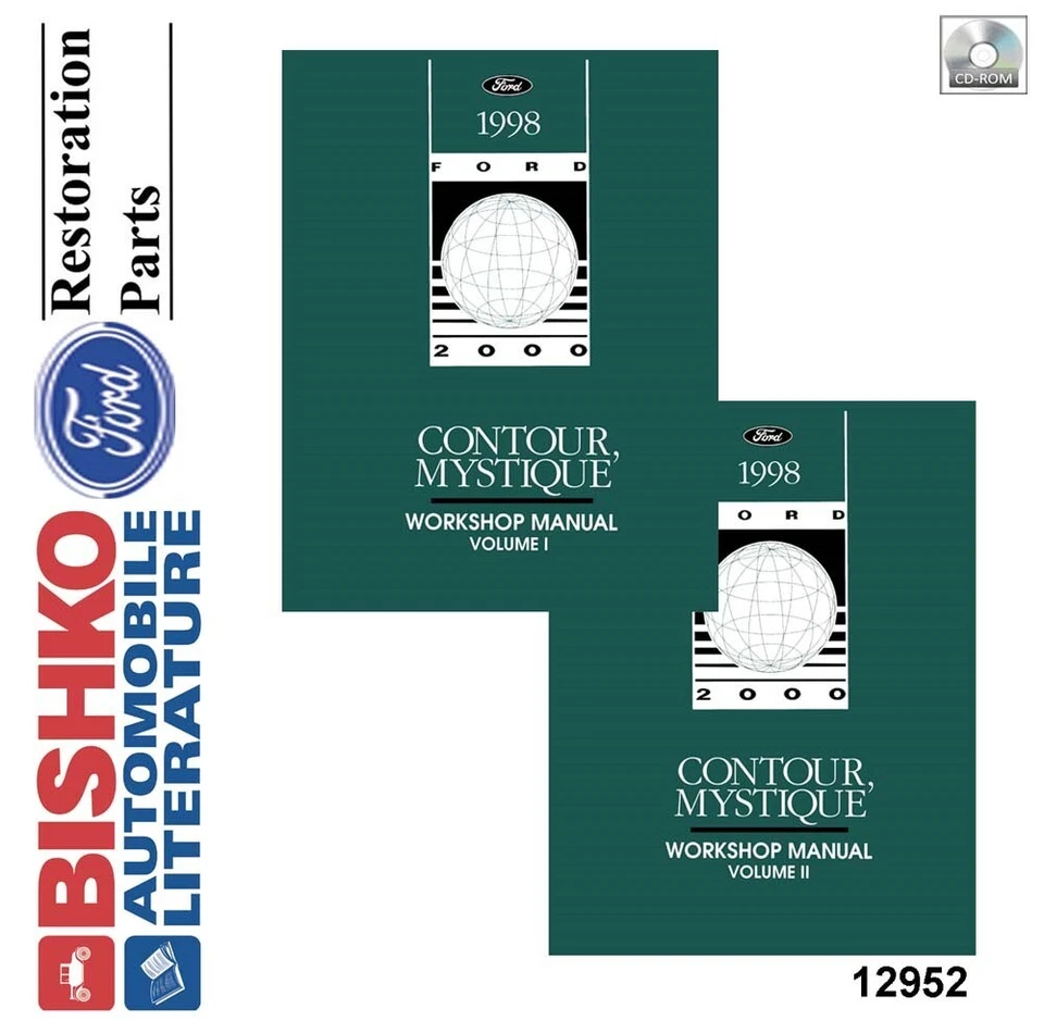 1998 年福特 Contour,Mercury Mystique 商店维修手册 CD — 第 1/1 张图片