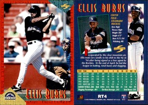 Ellis Burks 1994 Score Rookie & Traded #RT4 Card *AutographDen*