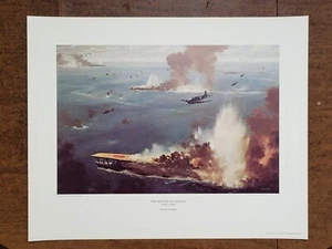 ORIGINAL 1975 "The Battle Of Midway" June 4, 1942 Poster R.G. SMITH Print 20x16 - Picture 1 of 11
