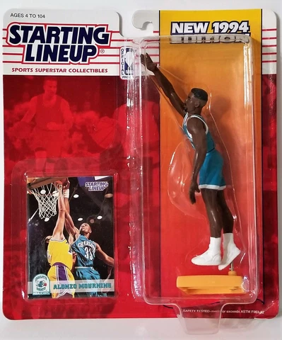 1994 Starting Lineup Alonzo Mourning Charlotte Hornets SLU Kenner Sports Figure Cover