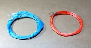 10p 16in 32awg chapado en plata único cable de conexión sólido elección de 2 colores oldstock - Imagen 1 de 3