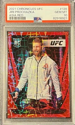 2021 CHRONICLES UFC JIRI PROCHAZKA ASIA RED REACTICE FOIL RC 30/80 PSA GEM MT 10 - Image 1 of 2