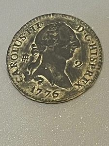 1776 Coin Spanish Empire 2 Maravedis King Charles III Segovia mint Rare - Picture 1 of 5