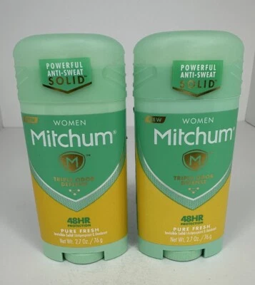 Desodorante en barra Mitchum Triple Odor Defense Pure Fresh para mujer 2,7 OZ - Paquete de 2 Foto 1 de 4