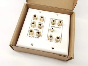 Standard 2-Gang Fosmon Home Theater Wall Plate Gold Plated Copper Sealed - Picture 1 of 3