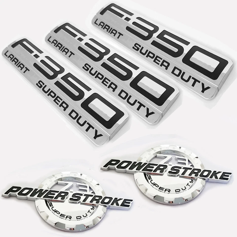2x OEM Black 7.3l Powerstroke Emblem Power Stroke Badge Z for Ford F250 F350