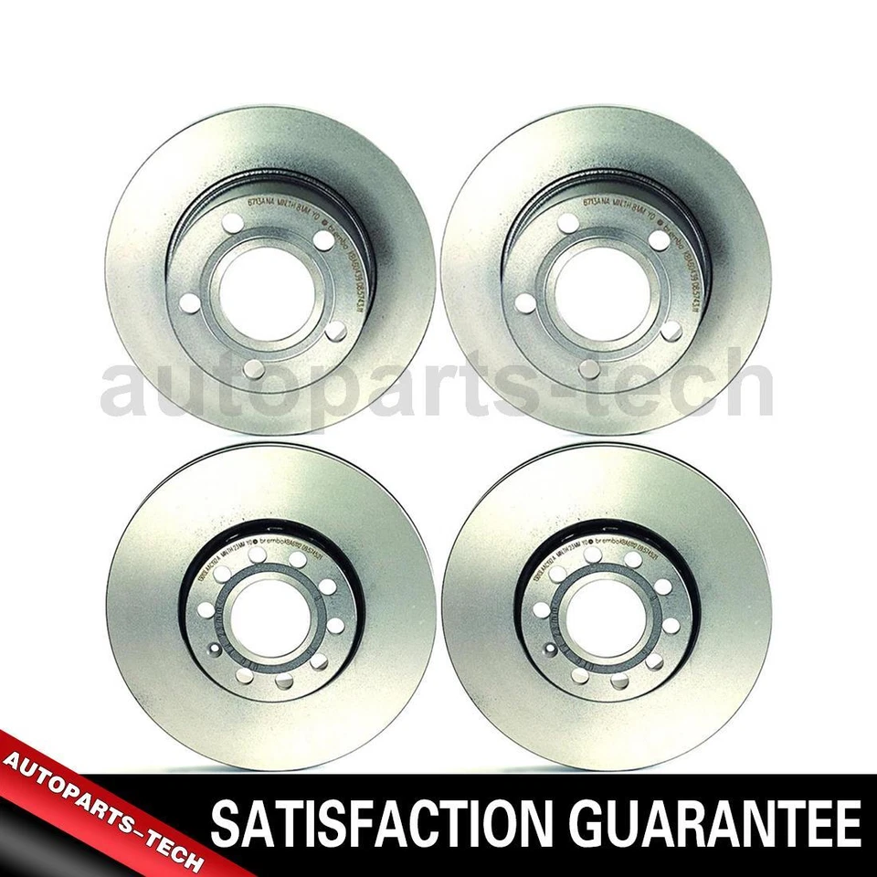 4x Rotor de freno de disco trasero delantero Brembo para Audi 100 1992 1993 1994 Foto 1 de 4