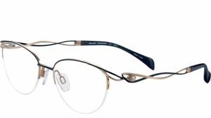 Line Art by Charmant XL2149 Eyeglasses Women's Semi Rim Oval Optical Frame