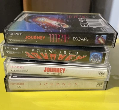 JOURNEY Cassette Tape Lot 4x Evolution Frontiers Departure  Escape - Image 1 of 4