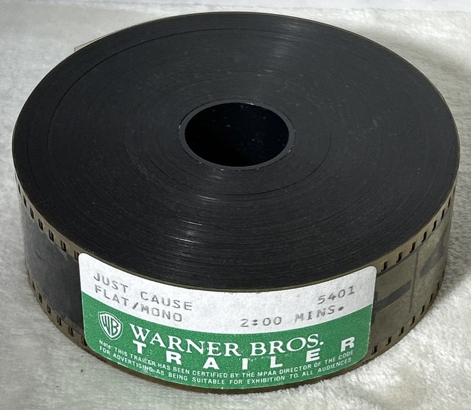 35mm Film Movie Preview Trailer Just Cause Sean Connery Ed Harris Flat Mono - Imagem 1 de 4