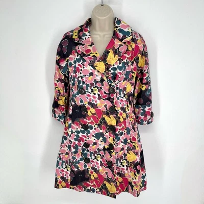 Vertigo Paris NWT Double-Breasted Trench Coat *NO BELT* Size XS Abstract Spring - Image 1 of 4