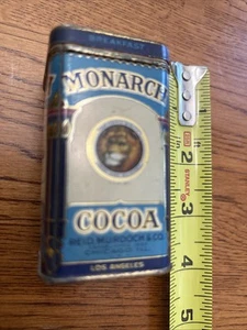 ANTIQUE RARE UNOPENED MONARCH LION COCOA TIN REID MURDOCH SAMPLE CAN WOW - Picture 1 of 4