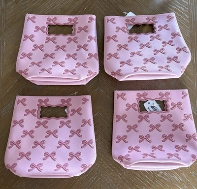 Juego de 4 bolsas de regalo pequeñas reutilizables cinta lazo rosa Bath & Body Works nuevas Foto 1 de 2