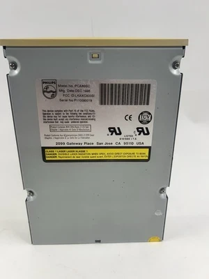 Philips PCA80SC CD ROM Drive Vintage 1996 Beige Front Tested Working - Image 1 of 3