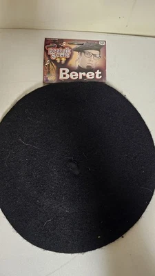 Forum Novelties French Beatnik Scene Black Beret Costume Accessory One Size V818 - Image 1 of 3