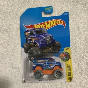 2017 Hot Wheels #161 HW Art Cars MONSTER DAIRY DELIVERY blau mit grauen Rädern OH6Sp - Bild 1 von 4