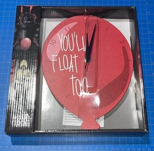 IT Movie Red Balloon You’ll Float Too Wall Mounted Clock - Picture 1 of 6