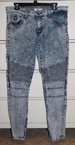 Pantalones de mezclilla para hombre Tilly's Uncle Ralph con cremallera al tobillo ajuste ajustado lavados con ácido talla 32/31 - Imagen 1 de 15
