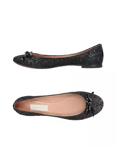 L'Autre Chose Leather Ballet Flats Navy Glitter L'AutreChose made in Italy 39 8. - Picture 1 of 1