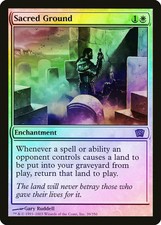 Sacred Ground FOIL 8th Edition HEAVILY PLD White Rare MAGIC MTG CARD ABUGames